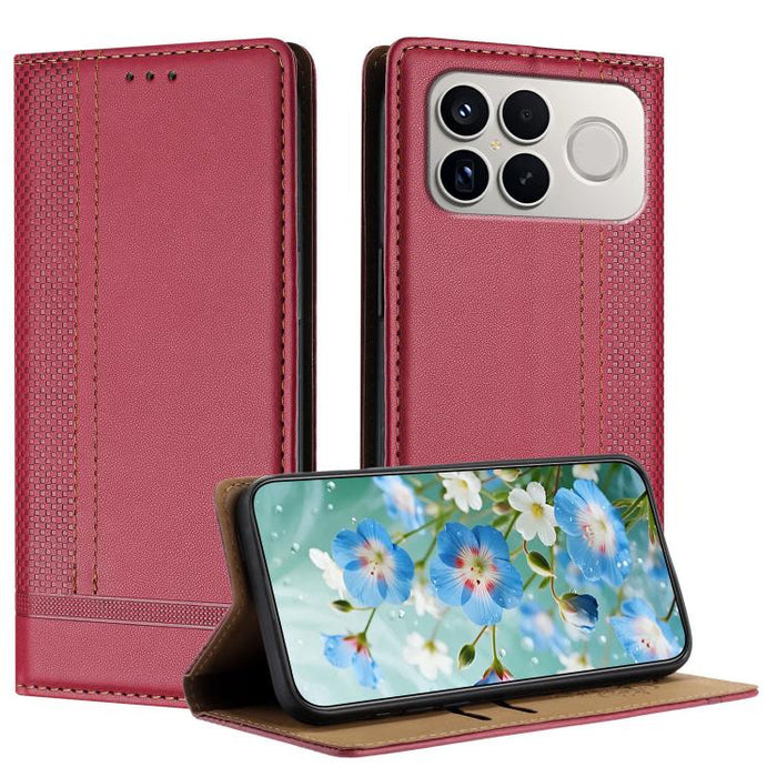 Funda para teléfono de cuero vegano resistente a los arañazos con diseño de costuras, For Redmi K90 Max 5G, For Redmi 15a 5G, For Redmi A7 Pro 4G 171mm, For Redmi Turbo 5 Max 5G, For Redmi Turbo 5 5G / Poco X8 Pro 5G                                    ...