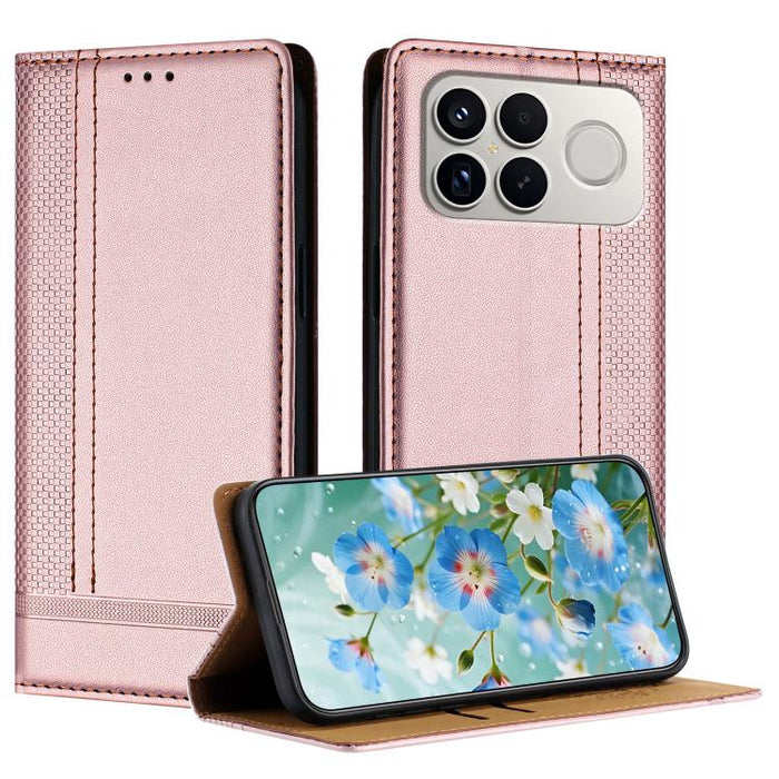 Funda para teléfono de cuero vegano resistente a los arañazos con diseño de costuras, For Redmi K90 Max 5G, For Redmi 15a 5G, For Redmi A7 Pro 4G 171mm, For Redmi Turbo 5 Max 5G, For Redmi Turbo 5 5G / Poco X8 Pro 5G                                    ...