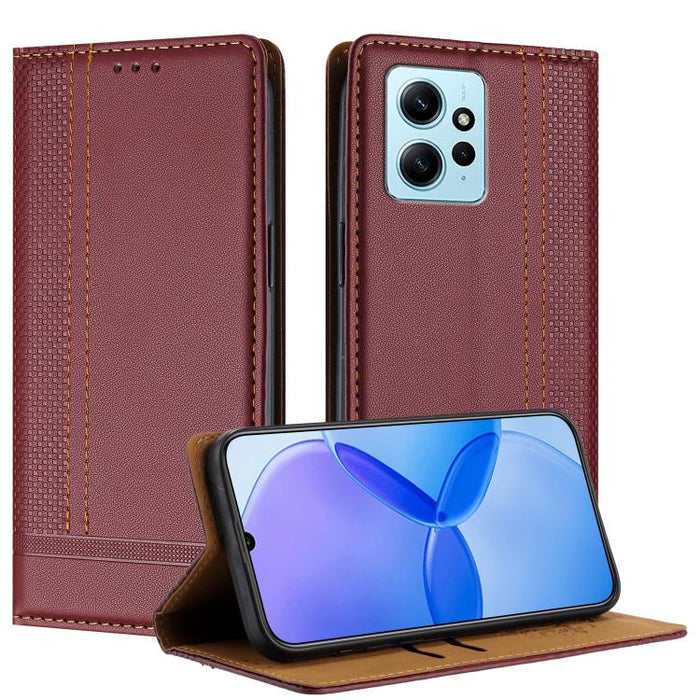 Funda para teléfono de cuero vegano resistente a los arañazos con diseño de costuras, For Redmi K60 Ultra, For Redmi K70, For Redmi 12 4G, For Redmi Note 12S, For Redmi Note 12 4G Global, For Redmi Note 12 Turbo, For Redmi Note 12 Pro+ Global          ...