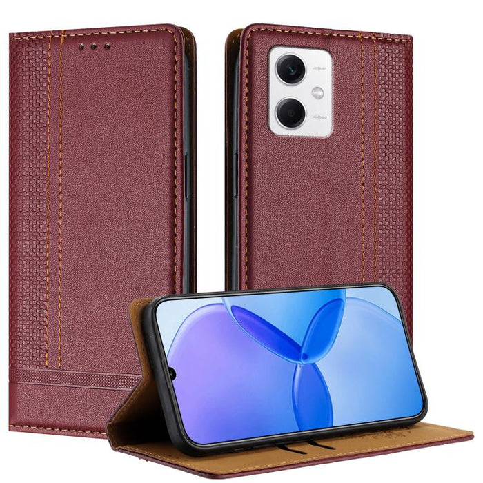 Funda para teléfono de cuero vegano resistente a los arañazos con diseño de costuras, For Redmi K60 Ultra, For Redmi K70, For Redmi 12 4G, For Redmi Note 12S, For Redmi Note 12 4G Global, For Redmi Note 12 Turbo, For Redmi Note 12 Pro+ Global          ...