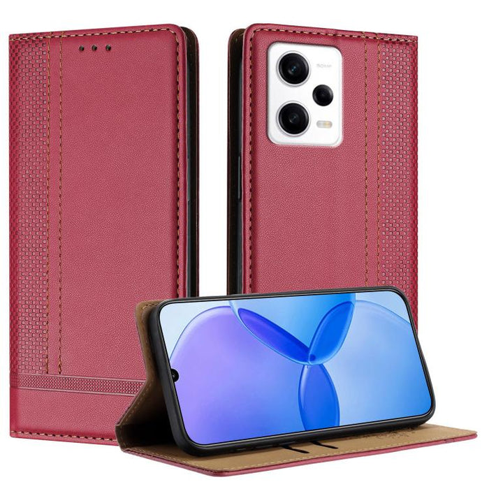 Funda para teléfono de cuero vegano resistente a los arañazos con diseño de costuras, For Redmi K60 Ultra, For Redmi K70, For Redmi 12 4G, For Redmi Note 12S, For Redmi Note 12 4G Global, For Redmi Note 12 Turbo, For Redmi Note 12 Pro+ Global          ...