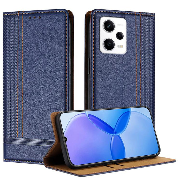 Funda para teléfono de cuero vegano resistente a los arañazos con diseño de costuras, For Redmi K60 Ultra, For Redmi K70, For Redmi 12 4G, For Redmi Note 12S, For Redmi Note 12 4G Global, For Redmi Note 12 Turbo, For Redmi Note 12 Pro+ Global          ...