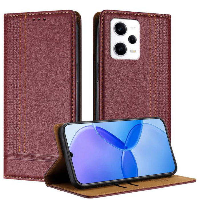 Funda para teléfono de cuero vegano resistente a los arañazos con diseño de costuras, For Redmi K60 Ultra, For Redmi K70, For Redmi 12 4G, For Redmi Note 12S, For Redmi Note 12 4G Global, For Redmi Note 12 Turbo, For Redmi Note 12 Pro+ Global          ...