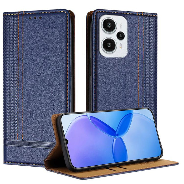 Funda para teléfono de cuero vegano resistente a los arañazos con diseño de costuras, For Redmi K60 Ultra, For Redmi K70, For Redmi 12 4G, For Redmi Note 12S, For Redmi Note 12 4G Global, For Redmi Note 12 Turbo, For Redmi Note 12 Pro+ Global          ...