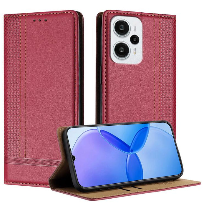 Funda para teléfono de cuero vegano resistente a los arañazos con diseño de costuras, For Redmi K60 Ultra, For Redmi K70, For Redmi 12 4G, For Redmi Note 12S, For Redmi Note 12 4G Global, For Redmi Note 12 Turbo, For Redmi Note 12 Pro+ Global          ...