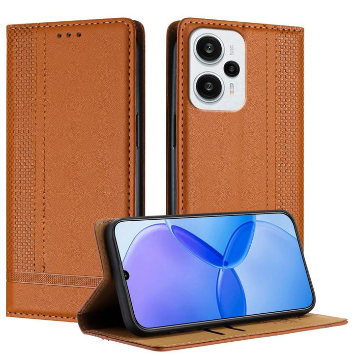 Funda para teléfono de cuero vegano resistente a los arañazos con diseño de costuras, For Redmi K60 Ultra, For Redmi K70, For Redmi 12 4G, For Redmi Note 12S, For Redmi Note 12 4G Global, For Redmi Note 12 Turbo, For Redmi Note 12 Pro+ Global          ...
