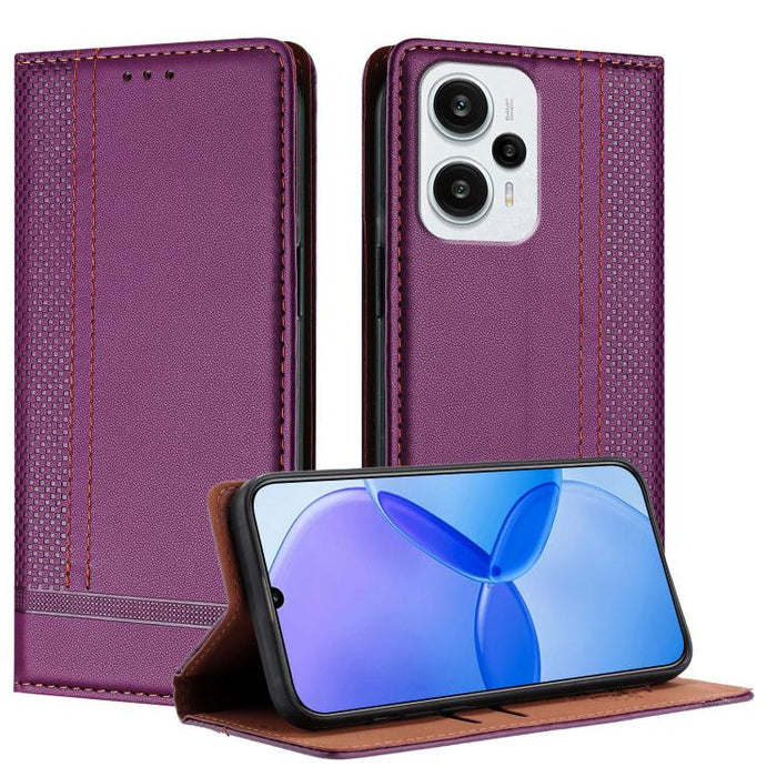 Funda para teléfono de cuero vegano resistente a los arañazos con diseño de costuras, For Redmi K60 Ultra, For Redmi K70, For Redmi 12 4G, For Redmi Note 12S, For Redmi Note 12 4G Global, For Redmi Note 12 Turbo, For Redmi Note 12 Pro+ Global          ...