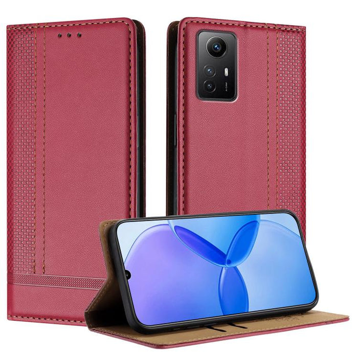 Funda para teléfono de cuero vegano resistente a los arañazos con diseño de costuras, For Redmi K60 Ultra, For Redmi K70, For Redmi 12 4G, For Redmi Note 12S, For Redmi Note 12 4G Global, For Redmi Note 12 Turbo, For Redmi Note 12 Pro+ Global          ...