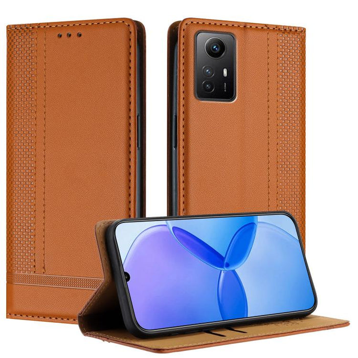 Funda para teléfono de cuero vegano resistente a los arañazos con diseño de costuras, For Redmi K60 Ultra, For Redmi K70, For Redmi 12 4G, For Redmi Note 12S, For Redmi Note 12 4G Global, For Redmi Note 12 Turbo, For Redmi Note 12 Pro+ Global          ...