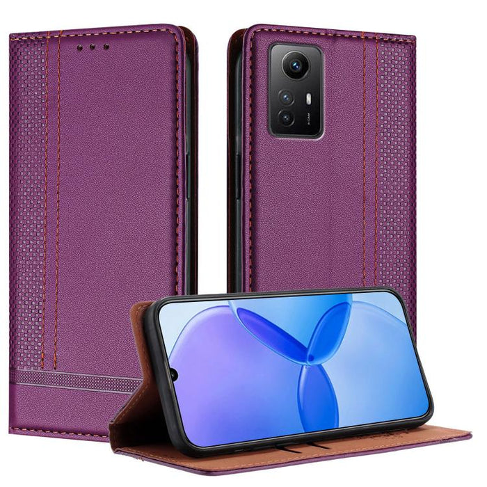 Funda para teléfono de cuero vegano resistente a los arañazos con diseño de costuras, For Redmi K60 Ultra, For Redmi K70, For Redmi 12 4G, For Redmi Note 12S, For Redmi Note 12 4G Global, For Redmi Note 12 Turbo, For Redmi Note 12 Pro+ Global          ...
