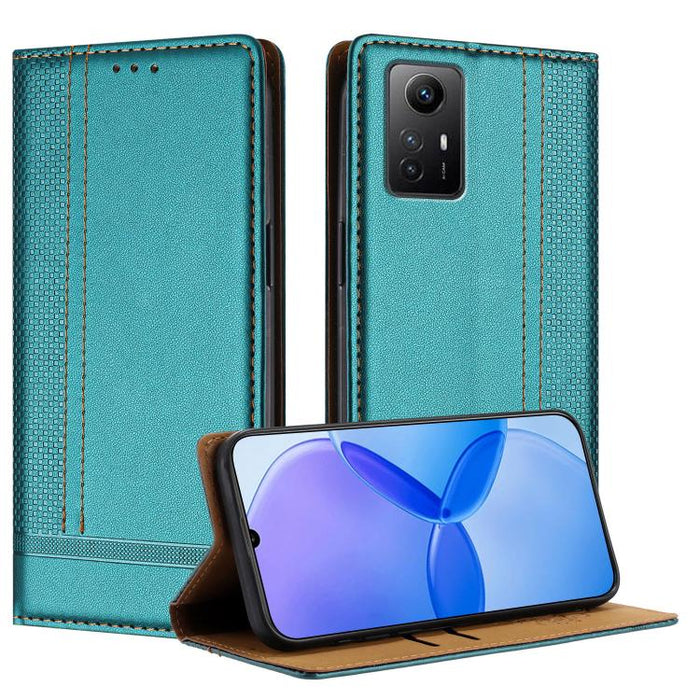 Funda para teléfono de cuero vegano resistente a los arañazos con diseño de costuras, For Redmi K60 Ultra, For Redmi K70, For Redmi 12 4G, For Redmi Note 12S, For Redmi Note 12 4G Global, For Redmi Note 12 Turbo, For Redmi Note 12 Pro+ Global          ...