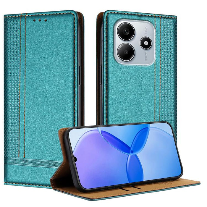 Funda para teléfono de cuero vegano resistente a los arañazos con diseño de costuras, For Redmi 15 5G Global/15 4G SEA 169.5mm, For Redmi 15 5G / 4G EU 171mm, For Redmi 15C 5G / 4G Global 171, For Redmi A5 4G 173.3mm, For Redmi A5 4G 171.7mm / Poco C71...