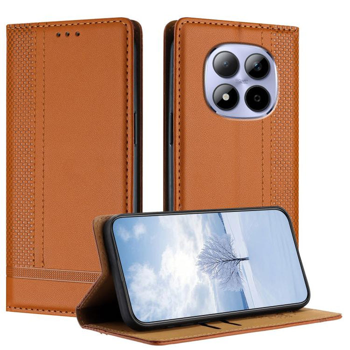 Funda para teléfono de cuero vegano resistente a los arañazos con diseño de costuras, For Redmi K90 Max 5G, For Redmi 15a 5G, For Redmi A7 Pro 4G 171mm, For Redmi Turbo 5 Max 5G, For Redmi Turbo 5 5G / Poco X8 Pro 5G                                    ...