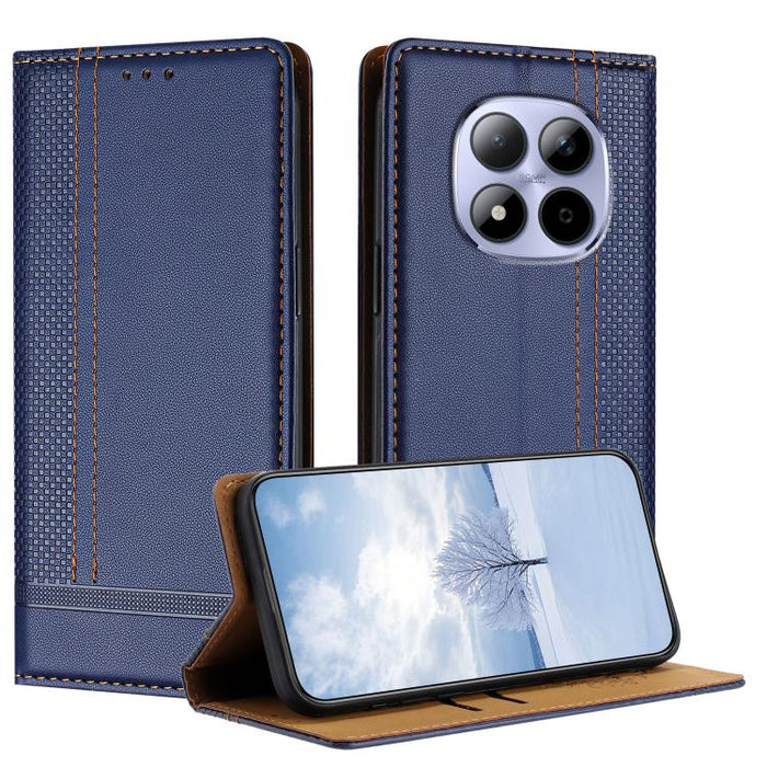 Funda para teléfono de cuero vegano resistente a los arañazos con diseño de costuras, For Redmi K90 Max 5G, For Redmi 15a 5G, For Redmi A7 Pro 4G 171mm, For Redmi Turbo 5 Max 5G, For Redmi Turbo 5 5G / Poco X8 Pro 5G                                    ...