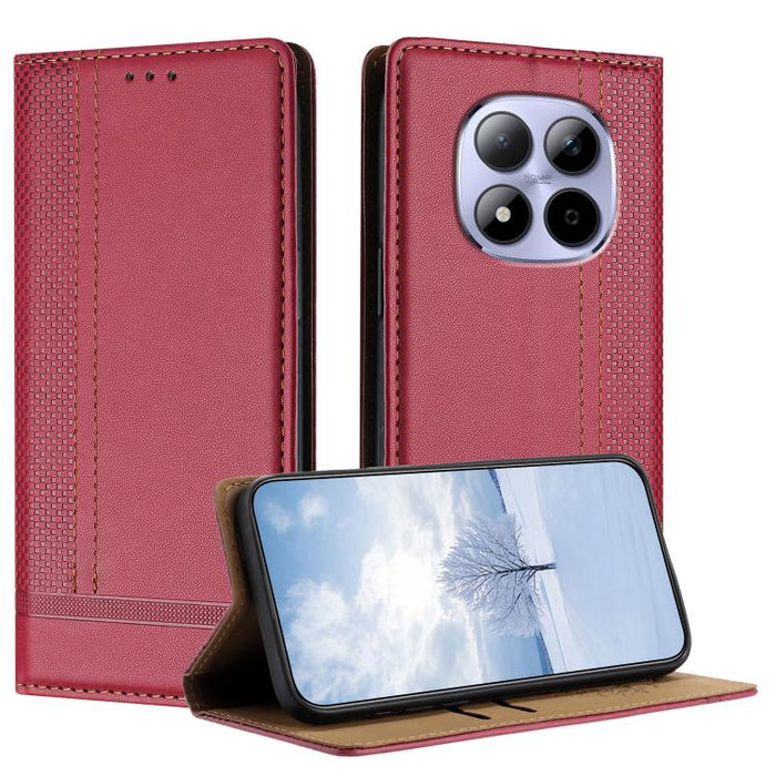 Funda para teléfono de cuero vegano resistente a los arañazos con diseño de costuras, For Redmi K90 Max 5G, For Redmi 15a 5G, For Redmi A7 Pro 4G 171mm, For Redmi Turbo 5 Max 5G, For Redmi Turbo 5 5G / Poco X8 Pro 5G                                    ...