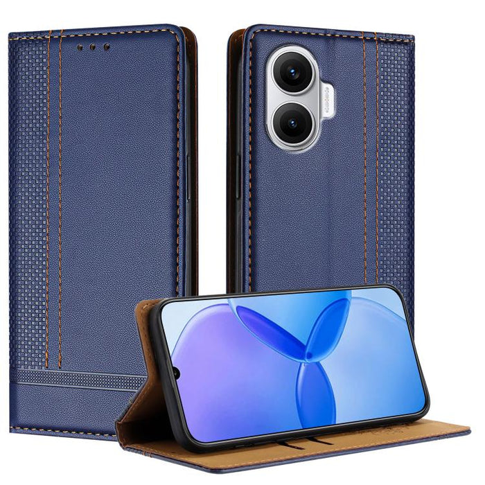 Funda para teléfono de cuero vegano resistente a los arañazos con diseño de costuras, For Redmi 15 5G Global/15 4G SEA 169.5mm, For Redmi 15 5G / 4G EU 171mm, For Redmi 15C 5G / 4G Global 171, For Redmi A5 4G 173.3mm, For Redmi A5 4G 171.7mm / Poco C71...