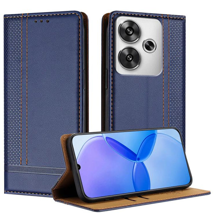 Funda para teléfono de cuero vegano resistente a los arañazos con diseño de costuras, For Redmi Note 14 Pro 5G, For Redmi 14C 4G, For Redmi 13 4G, For Redmi Turbo 3, For Redmi A3, For Redmi Note 13 Pro 4G, For Redmi Note 13 4G, For Redmi K70E          ...