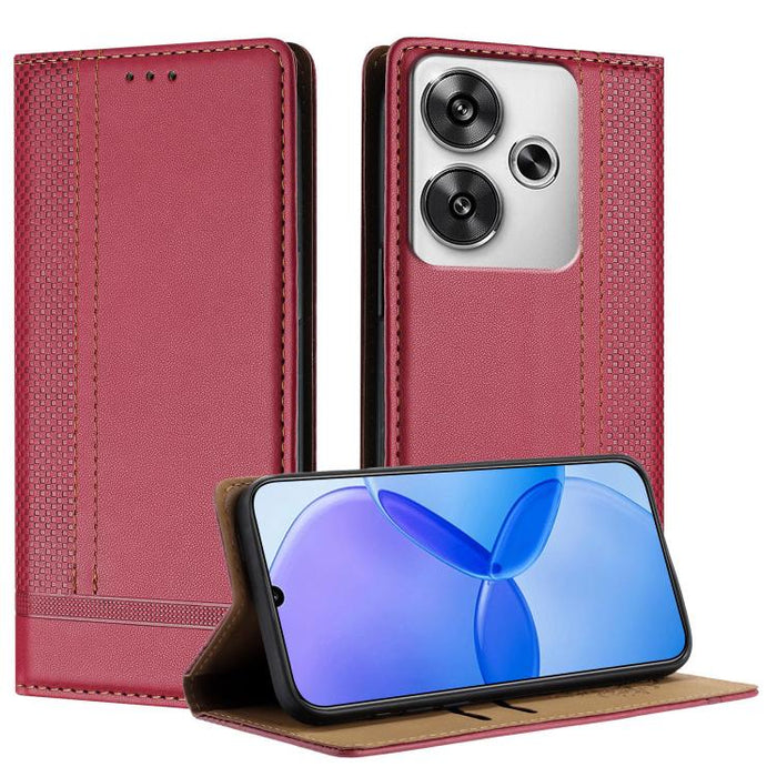 Funda para teléfono de cuero vegano resistente a los arañazos con diseño de costuras, For Redmi Note 14 Pro 5G, For Redmi 14C 4G, For Redmi 13 4G, For Redmi Turbo 3, For Redmi A3, For Redmi Note 13 Pro 4G, For Redmi Note 13 4G, For Redmi K70E          ...