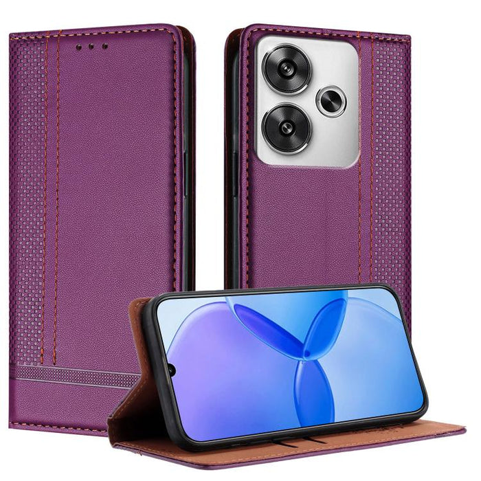 Funda para teléfono de cuero vegano resistente a los arañazos con diseño de costuras, For Redmi Note 14 Pro 5G, For Redmi 14C 4G, For Redmi 13 4G, For Redmi Turbo 3, For Redmi A3, For Redmi Note 13 Pro 4G, For Redmi Note 13 4G, For Redmi K70E          ...