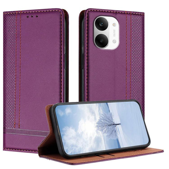 Funda para teléfono de cuero vegano resistente a los arañazos con diseño de costuras, For Redmi K90 Max 5G, For Redmi 15a 5G, For Redmi A7 Pro 4G 171mm, For Redmi Turbo 5 Max 5G, For Redmi Turbo 5 5G / Poco X8 Pro 5G                                    ...