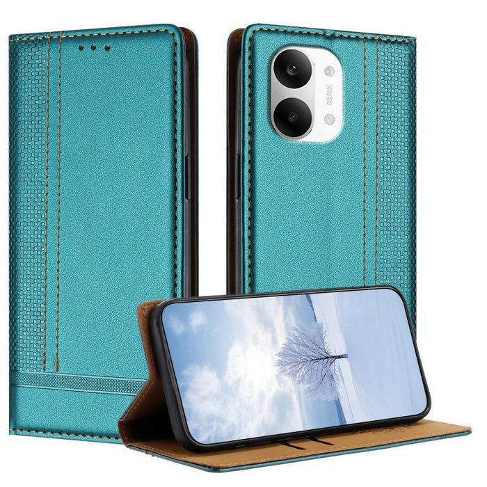 Funda para teléfono de cuero vegano resistente a los arañazos con diseño de costuras, For Redmi K90 Max 5G, For Redmi 15a 5G, For Redmi A7 Pro 4G 171mm, For Redmi Turbo 5 Max 5G, For Redmi Turbo 5 5G / Poco X8 Pro 5G                                    ...