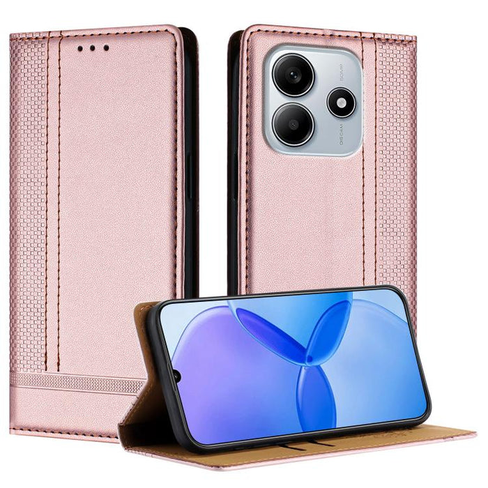 Funda para teléfono de cuero vegano resistente a los arañazos con diseño de costuras, For Redmi 15 5G Global/15 4G SEA 169.5mm, For Redmi 15 5G / 4G EU 171mm, For Redmi 15C 5G / 4G Global 171, For Redmi A5 4G 173.3mm, For Redmi A5 4G 171.7mm / Poco C71...
