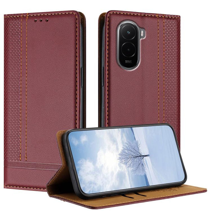 Funda para teléfono de cuero vegano resistente a los arañazos con diseño de costuras, For Xiaomi Poco C85 4G, For Xiaomi Poco M7 4G 171mm, For Xiaomi 15T Pro 5G, For Xiaomi 15T 5G, For Xiaomi Civi 5 Pro, For Xiaomi 15S Pro, For Xiaomi 15 Ultra         ...