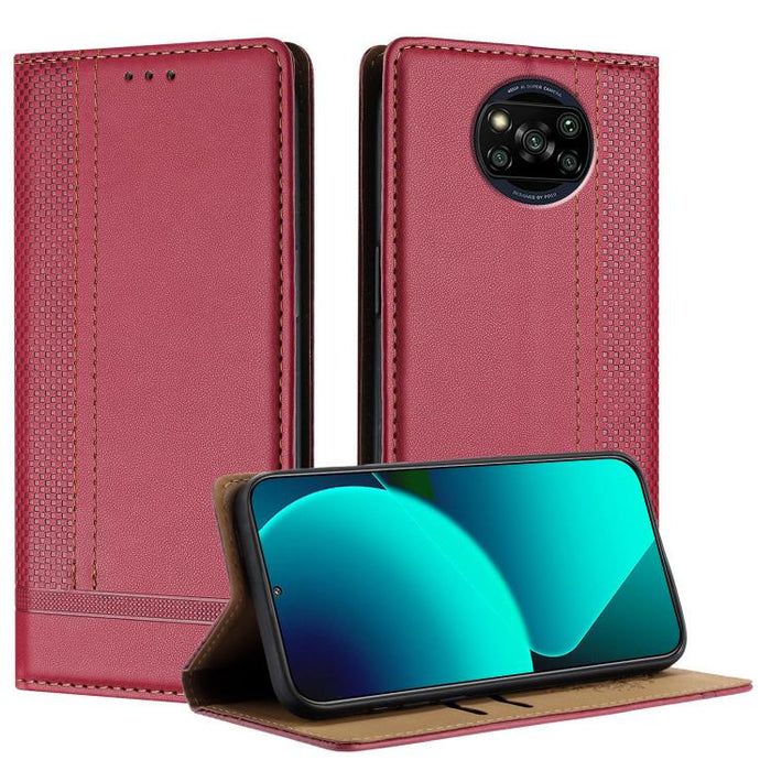 Funda para teléfono de cuero vegano resistente a los arañazos con diseño de costuras, For Xiaomi 14 Pro, For Xiaomi 14, For Xiaomi 13 Ultra, For Xiaomi Civi 3, For Xiaomi Poco X3 Pro