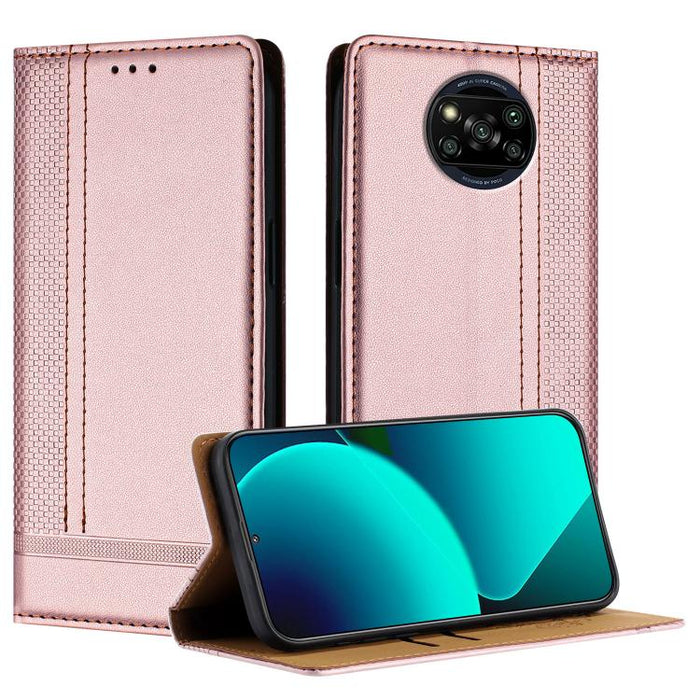 Funda para teléfono de cuero vegano resistente a los arañazos con diseño de costuras, For Xiaomi 14 Pro, For Xiaomi 14, For Xiaomi 13 Ultra, For Xiaomi Civi 3, For Xiaomi Poco X3 Pro