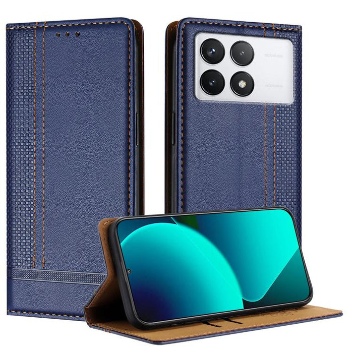 Funda para teléfono de cuero vegano resistente a los arañazos con diseño de costuras, For Xiaomi Poco C85 4G, For Xiaomi Poco M7 4G 171mm, For Xiaomi 15T Pro 5G, For Xiaomi 15T 5G, For Xiaomi Civi 5 Pro, For Xiaomi 15S Pro, For Xiaomi 15 Ultra         ...