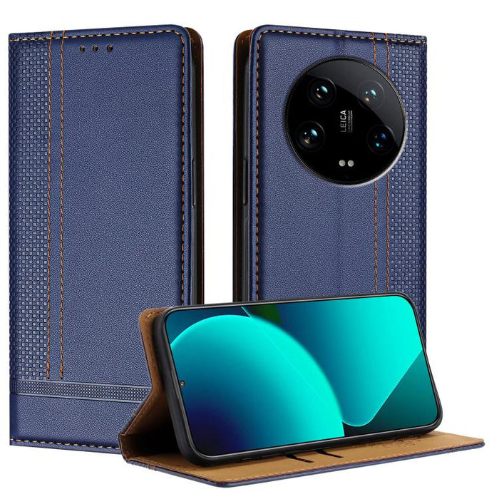 Funda para teléfono de cuero vegano resistente a los arañazos con diseño de costuras, For Xiaomi Poco C85 4G, For Xiaomi Poco M7 4G 171mm, For Xiaomi 15T Pro 5G, For Xiaomi 15T 5G, For Xiaomi Civi 5 Pro, For Xiaomi 15S Pro, For Xiaomi 15 Ultra         ...