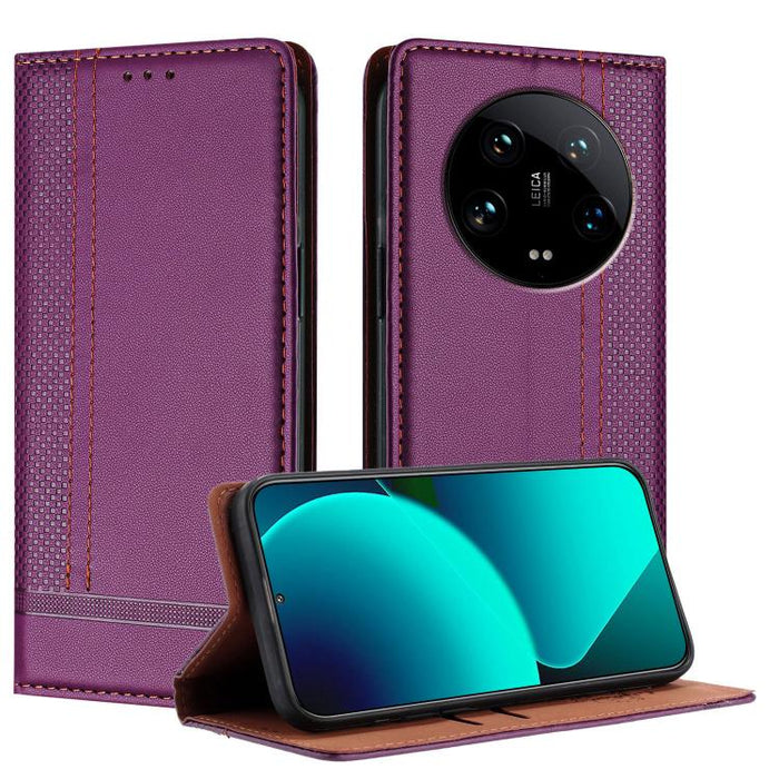 Funda para teléfono de cuero vegano resistente a los arañazos con diseño de costuras, For Xiaomi Poco C85 4G, For Xiaomi Poco M7 4G 171mm, For Xiaomi 15T Pro 5G, For Xiaomi 15T 5G, For Xiaomi Civi 5 Pro, For Xiaomi 15S Pro, For Xiaomi 15 Ultra         ...