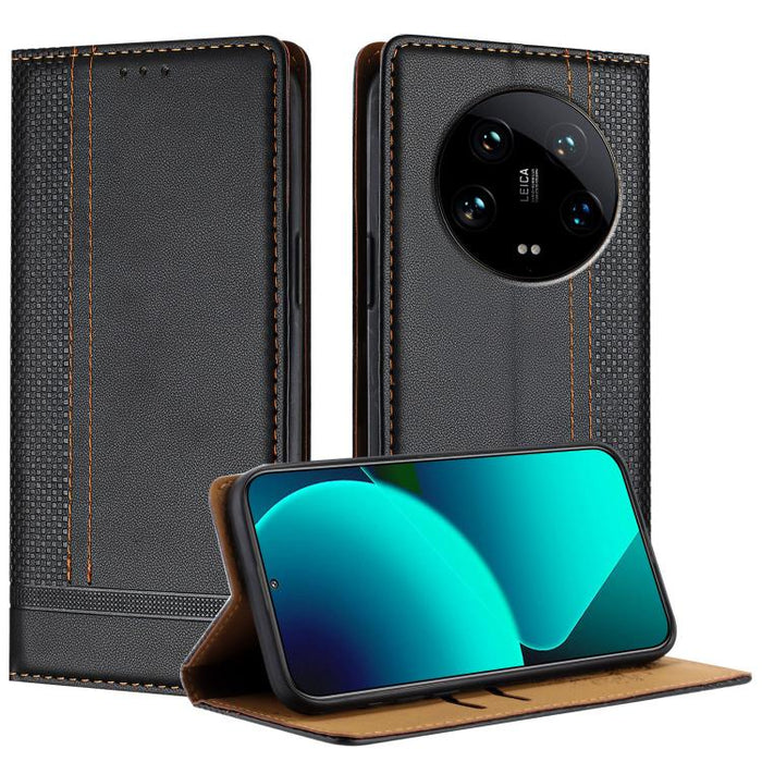 Funda para teléfono de cuero vegano resistente a los arañazos con diseño de costuras, For Xiaomi Poco C85 4G, For Xiaomi Poco M7 4G 171mm, For Xiaomi 15T Pro 5G, For Xiaomi 15T 5G, For Xiaomi Civi 5 Pro, For Xiaomi 15S Pro, For Xiaomi 15 Ultra         ...