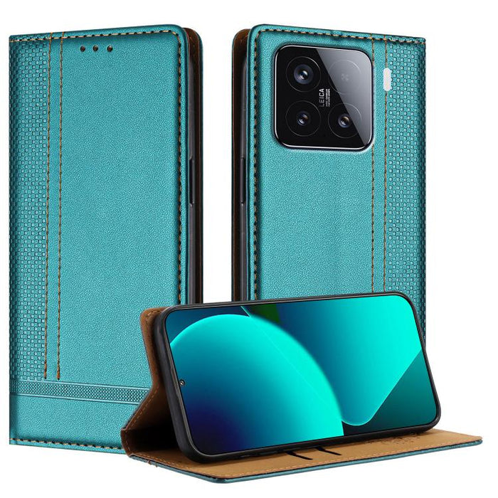 Funda para teléfono de cuero vegano resistente a los arañazos con diseño de costuras, For Xiaomi Poco C85 4G, For Xiaomi Poco M7 4G 171mm, For Xiaomi 15T Pro 5G, For Xiaomi 15T 5G, For Xiaomi Civi 5 Pro, For Xiaomi 15S Pro, For Xiaomi 15 Ultra         ...