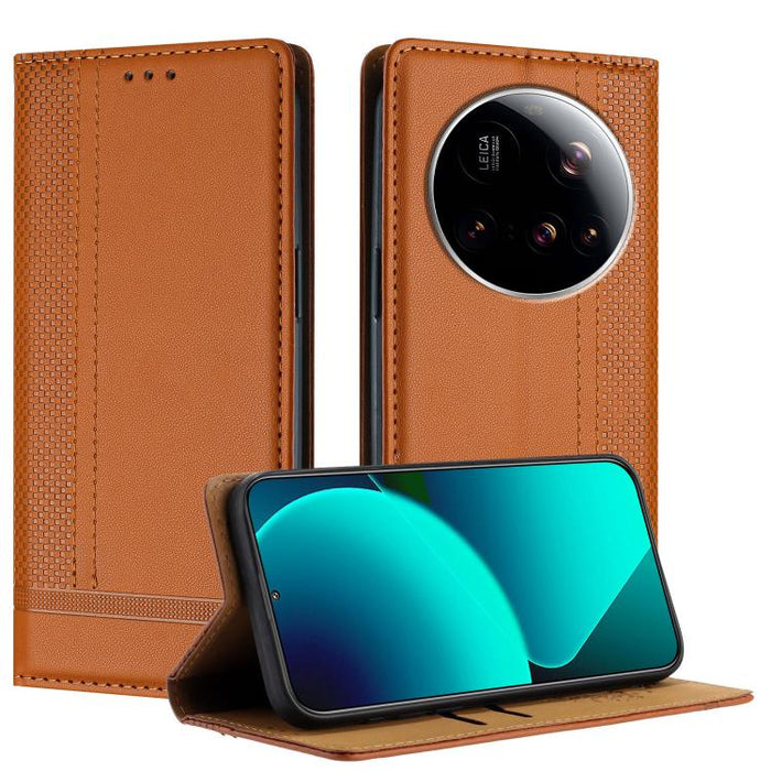Funda para teléfono de cuero vegano resistente a los arañazos con diseño de costuras, For Xiaomi Poco C85 4G, For Xiaomi Poco M7 4G 171mm, For Xiaomi 15T Pro 5G, For Xiaomi 15T 5G, For Xiaomi Civi 5 Pro, For Xiaomi 15S Pro, For Xiaomi 15 Ultra         ...