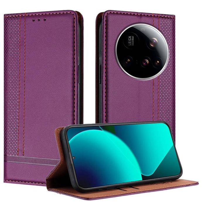 Funda para teléfono de cuero vegano resistente a los arañazos con diseño de costuras, For Xiaomi Poco C85 4G, For Xiaomi Poco M7 4G 171mm, For Xiaomi 15T Pro 5G, For Xiaomi 15T 5G, For Xiaomi Civi 5 Pro, For Xiaomi 15S Pro, For Xiaomi 15 Ultra         ...