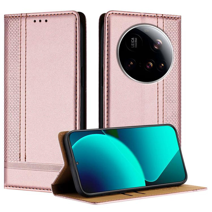 Funda para teléfono de cuero vegano resistente a los arañazos con diseño de costuras, For Xiaomi Poco C85 4G, For Xiaomi Poco M7 4G 171mm, For Xiaomi 15T Pro 5G, For Xiaomi 15T 5G, For Xiaomi Civi 5 Pro, For Xiaomi 15S Pro, For Xiaomi 15 Ultra         ...