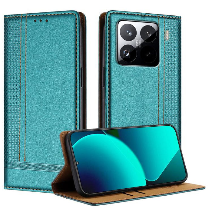 Funda para teléfono de cuero vegano resistente a los arañazos con diseño de costuras, For Xiaomi Poco C85 4G, For Xiaomi Poco M7 4G 171mm, For Xiaomi 15T Pro 5G, For Xiaomi 15T 5G, For Xiaomi Civi 5 Pro, For Xiaomi 15S Pro, For Xiaomi 15 Ultra         ...