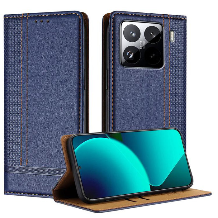Funda para teléfono de cuero vegano resistente a los arañazos con diseño de costuras, For Xiaomi Poco C85 4G, For Xiaomi Poco M7 4G 171mm, For Xiaomi 15T Pro 5G, For Xiaomi 15T 5G, For Xiaomi Civi 5 Pro, For Xiaomi 15S Pro, For Xiaomi 15 Ultra         ...
