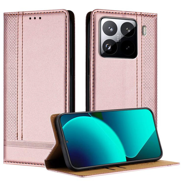 Funda para teléfono de cuero vegano resistente a los arañazos con diseño de costuras, For Xiaomi Poco C85 4G, For Xiaomi Poco M7 4G 171mm, For Xiaomi 15T Pro 5G, For Xiaomi 15T 5G, For Xiaomi Civi 5 Pro, For Xiaomi 15S Pro, For Xiaomi 15 Ultra         ...