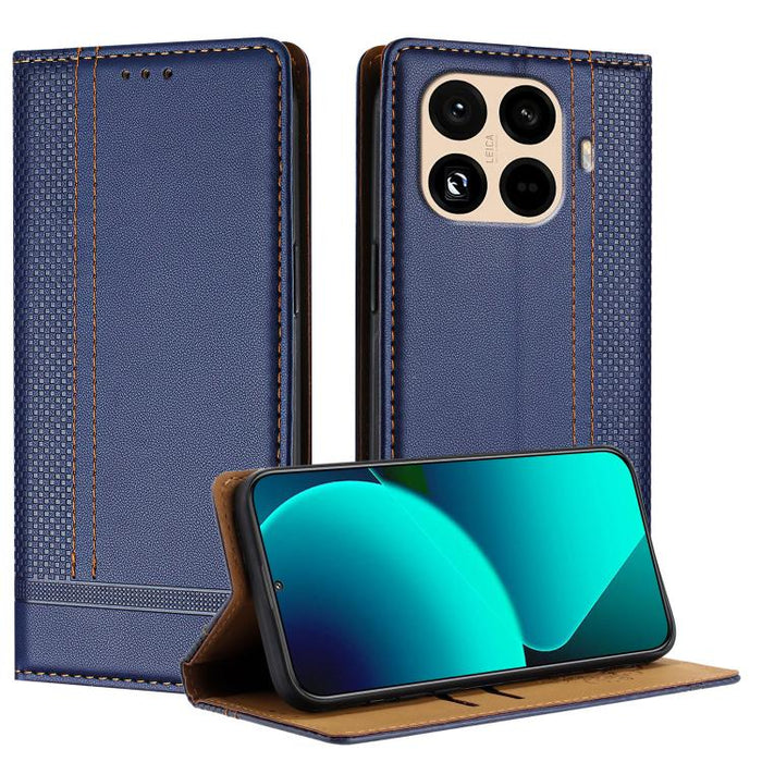 Funda para teléfono de cuero vegano resistente a los arañazos con diseño de costuras, For Xiaomi Poco C85 4G, For Xiaomi Poco M7 4G 171mm, For Xiaomi 15T Pro 5G, For Xiaomi 15T 5G, For Xiaomi Civi 5 Pro, For Xiaomi 15S Pro, For Xiaomi 15 Ultra         ...