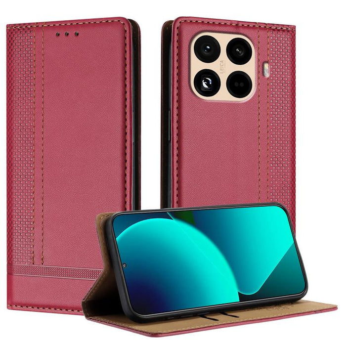 Funda para teléfono de cuero vegano resistente a los arañazos con diseño de costuras, For Xiaomi Poco C85 4G, For Xiaomi Poco M7 4G 171mm, For Xiaomi 15T Pro 5G, For Xiaomi 15T 5G, For Xiaomi Civi 5 Pro, For Xiaomi 15S Pro, For Xiaomi 15 Ultra         ...