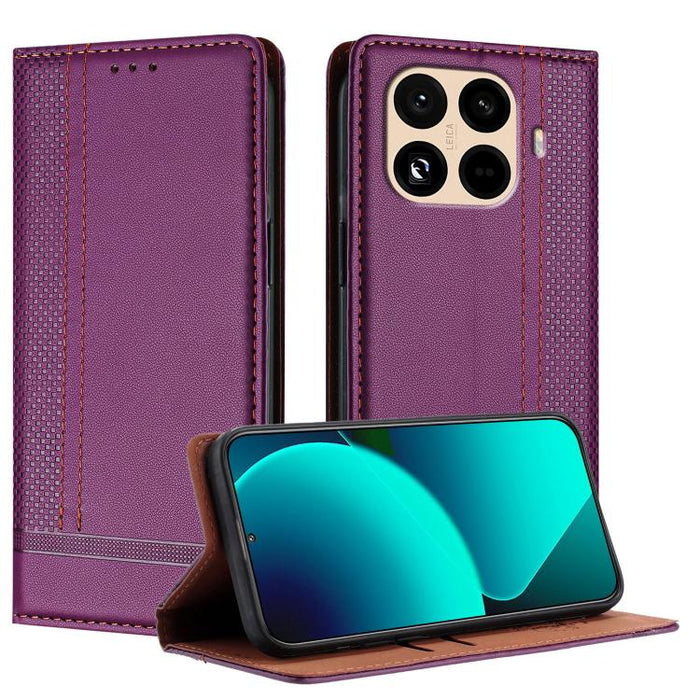 Funda para teléfono de cuero vegano resistente a los arañazos con diseño de costuras, For Xiaomi Poco C85 4G, For Xiaomi Poco M7 4G 171mm, For Xiaomi 15T Pro 5G, For Xiaomi 15T 5G, For Xiaomi Civi 5 Pro, For Xiaomi 15S Pro, For Xiaomi 15 Ultra         ...