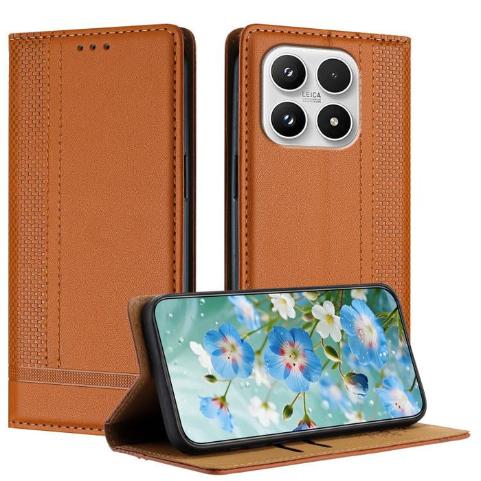 Funda para teléfono de cuero vegano resistente a los arañazos con diseño de costuras, For Xiaomi 17 Max 5G, For Xiaomi 17T Pro 5G, For Xiaomi 17T 5G, For Xiaomi Poco X8 Pro Max 5G, For Xiaomi Poco M8 Pro 5G, For Xiaomi Poco M8 5G, For Xiaomi 17 Ultra  ...