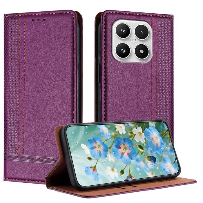 Funda para teléfono de cuero vegano resistente a los arañazos con diseño de costuras, For Xiaomi 17 Max 5G, For Xiaomi 17T Pro 5G, For Xiaomi 17T 5G, For Xiaomi Poco X8 Pro Max 5G, For Xiaomi Poco M8 Pro 5G, For Xiaomi Poco M8 5G, For Xiaomi 17 Ultra  ...