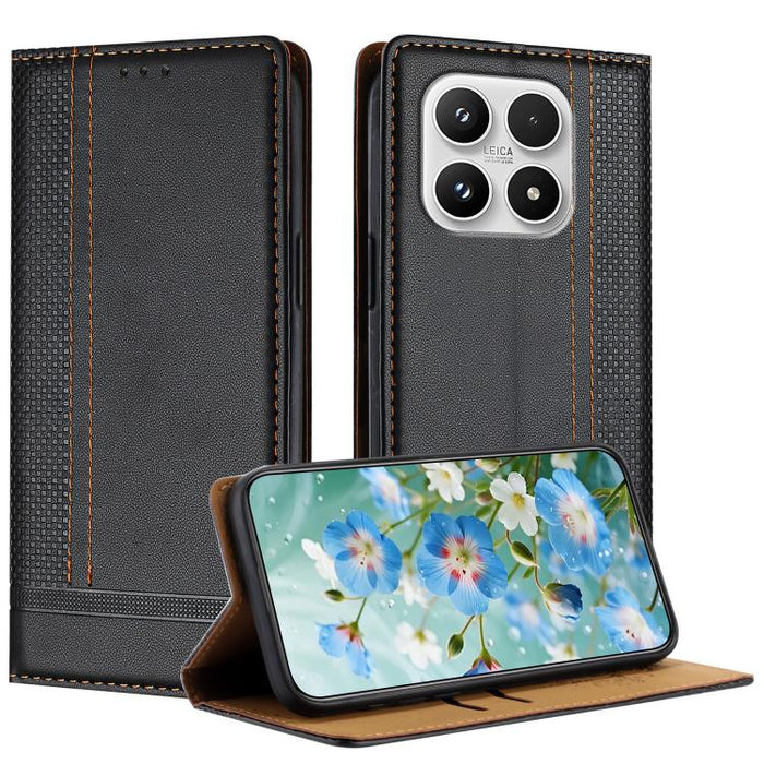 Funda para teléfono de cuero vegano resistente a los arañazos con diseño de costuras, For Xiaomi 17 Max 5G, For Xiaomi 17T Pro 5G, For Xiaomi 17T 5G, For Xiaomi Poco X8 Pro Max 5G, For Xiaomi Poco M8 Pro 5G, For Xiaomi Poco M8 5G, For Xiaomi 17 Ultra  ...