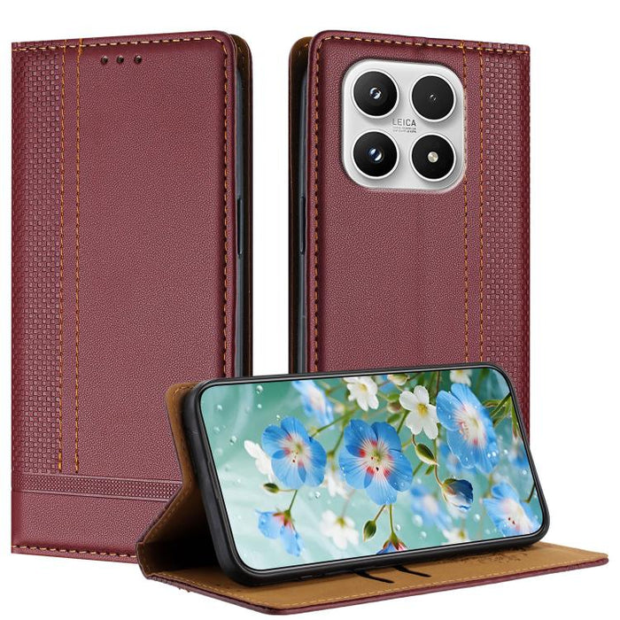 Funda para teléfono de cuero vegano resistente a los arañazos con diseño de costuras, For Xiaomi 17 Max 5G, For Xiaomi 17T Pro 5G, For Xiaomi 17T 5G, For Xiaomi Poco X8 Pro Max 5G, For Xiaomi Poco M8 Pro 5G, For Xiaomi Poco M8 5G, For Xiaomi 17 Ultra  ...