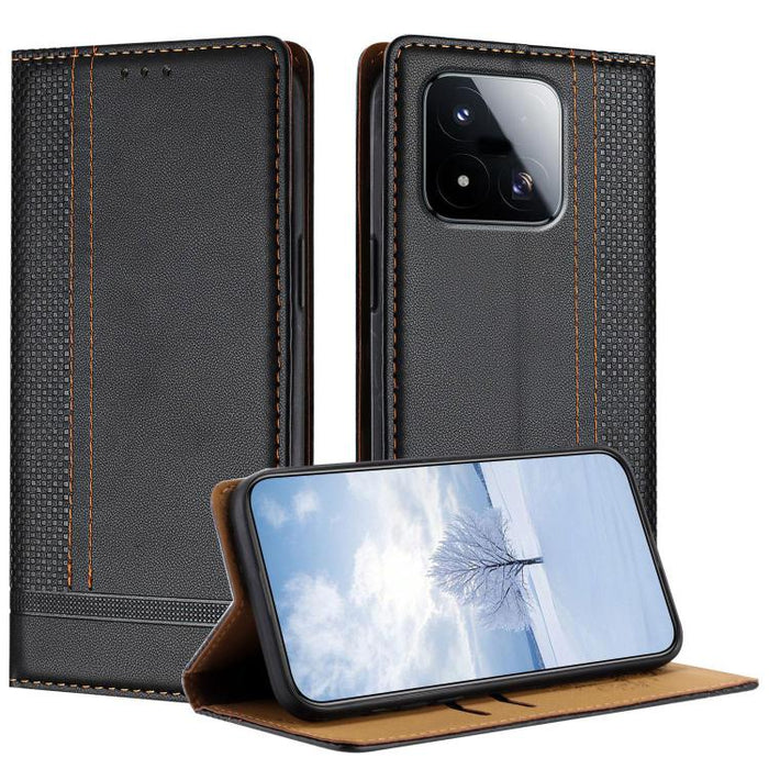 Funda para teléfono de cuero vegano resistente a los arañazos con diseño de costuras, For Xiaomi 17 Max 5G, For Xiaomi 17T Pro 5G, For Xiaomi 17T 5G, For Xiaomi Poco X8 Pro Max 5G, For Xiaomi Poco M8 Pro 5G, For Xiaomi Poco M8 5G, For Xiaomi 17 Ultra  ...