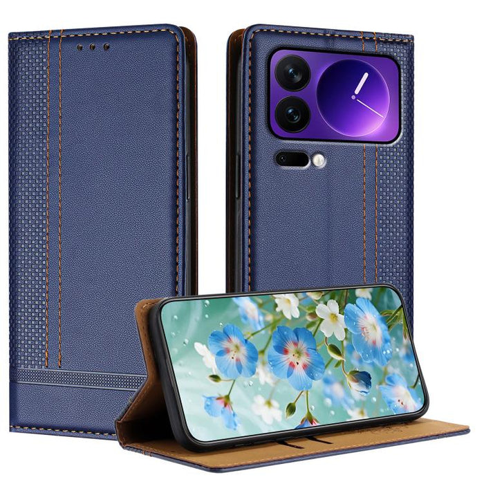 Funda para teléfono de cuero vegano resistente a los arañazos con diseño de costuras, For Xiaomi 17 Max 5G, For Xiaomi 17T Pro 5G, For Xiaomi 17T 5G, For Xiaomi Poco X8 Pro Max 5G, For Xiaomi Poco M8 Pro 5G, For Xiaomi Poco M8 5G, For Xiaomi 17 Ultra  ...