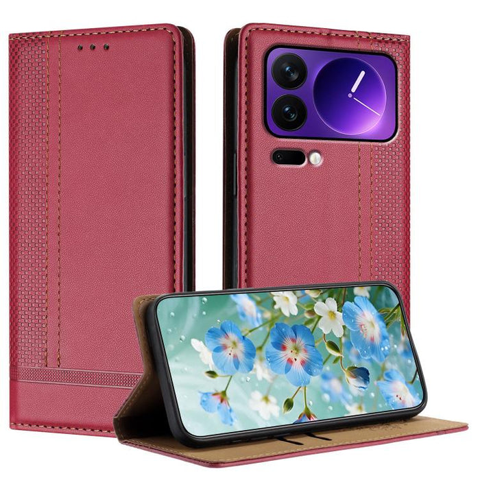 Funda para teléfono de cuero vegano resistente a los arañazos con diseño de costuras, For Xiaomi 17 Max 5G, For Xiaomi 17T Pro 5G, For Xiaomi 17T 5G, For Xiaomi Poco X8 Pro Max 5G, For Xiaomi Poco M8 Pro 5G, For Xiaomi Poco M8 5G, For Xiaomi 17 Ultra  ...